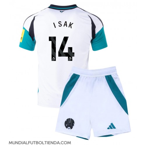 Camiseta Newcastle United Alexander Isak #14 Tercera Equipación Replica 2024-25 para niños mangas cortas (+ Pantalones cortos)